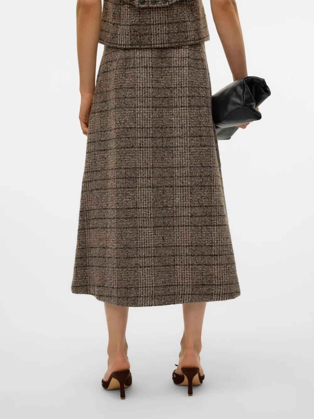 VERO MODA VMMARIN Korkea vyötärö Midihame Black Clearance