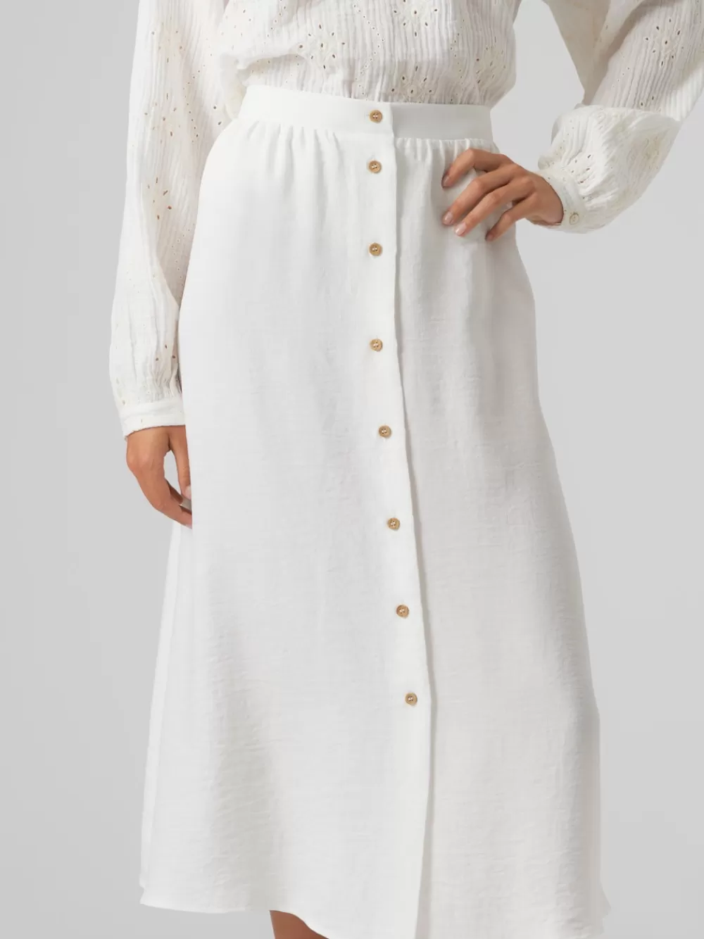 VERO MODA VMMELANEY Korkea vyötärö Pitkä hame Snow White Sale