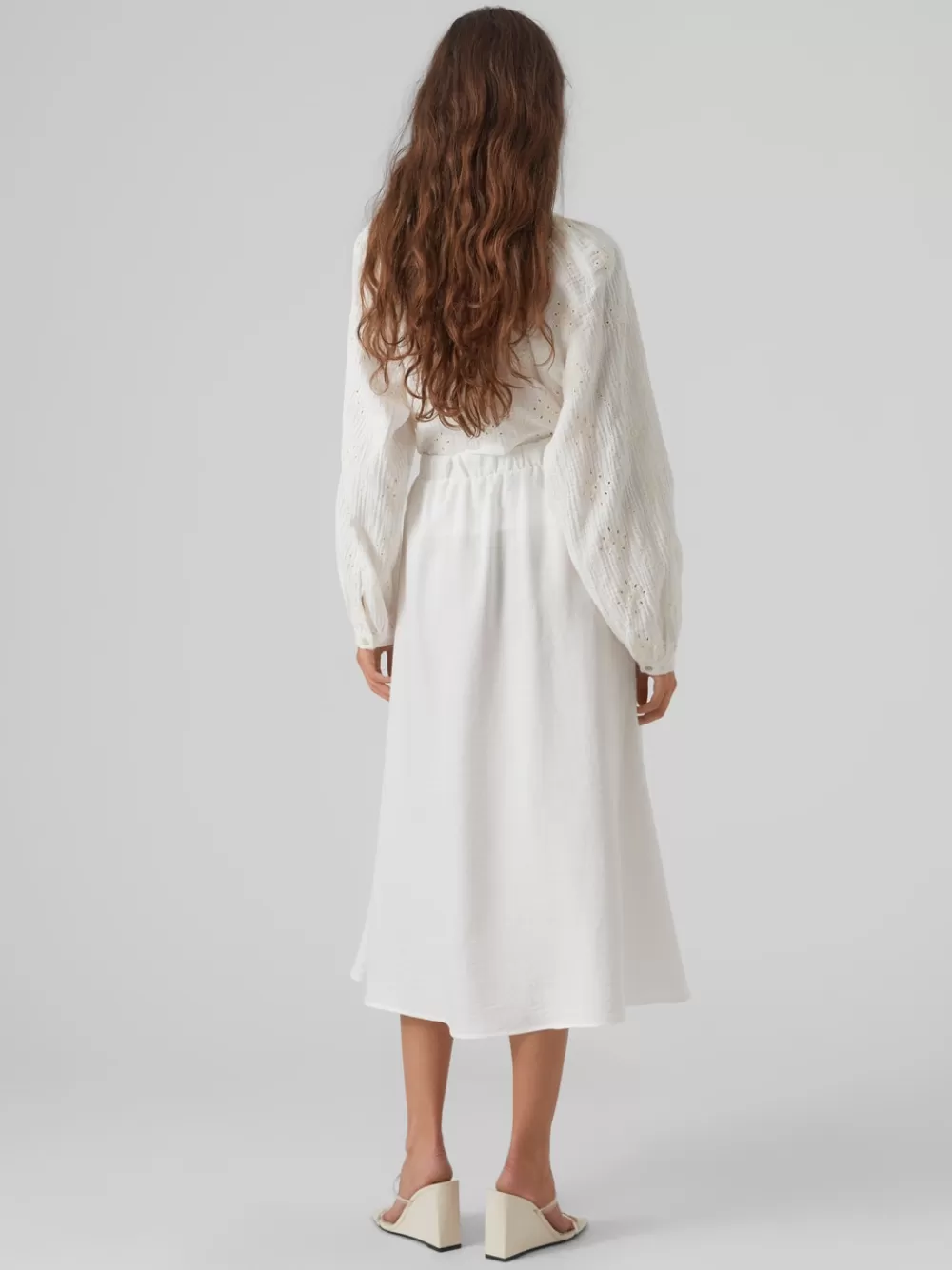 VERO MODA VMMELANEY Korkea vyötärö Pitkä hame Snow White Sale