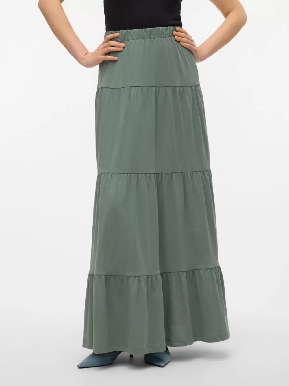 VERO MODA VMMIA Korkea vyötärö Pitkä hame Laurel Wreath Best