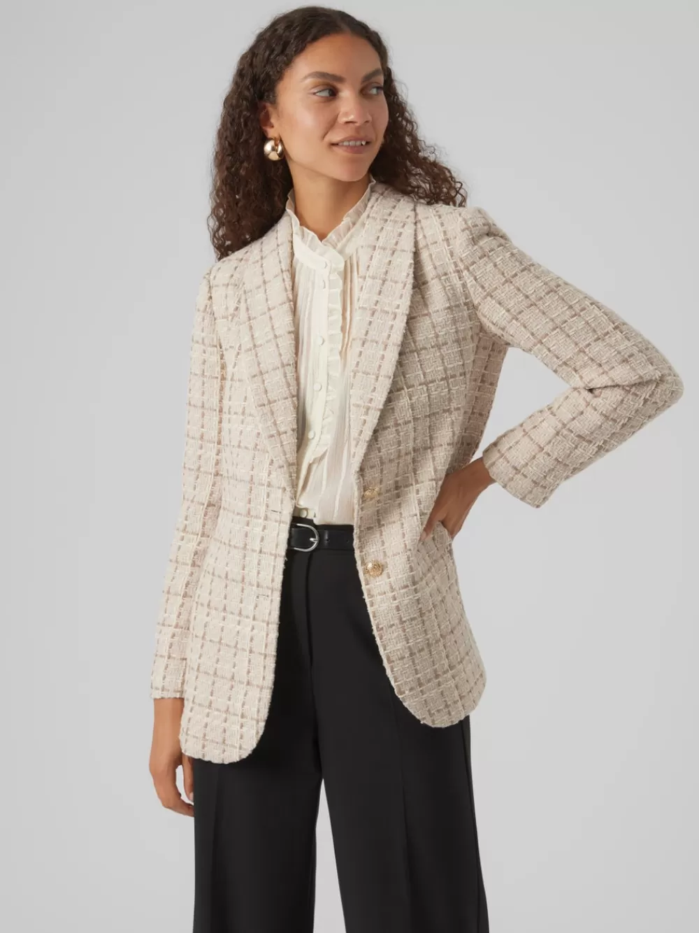 VERO MODA VMMILEY Bleiserit Oatmeal Clearance