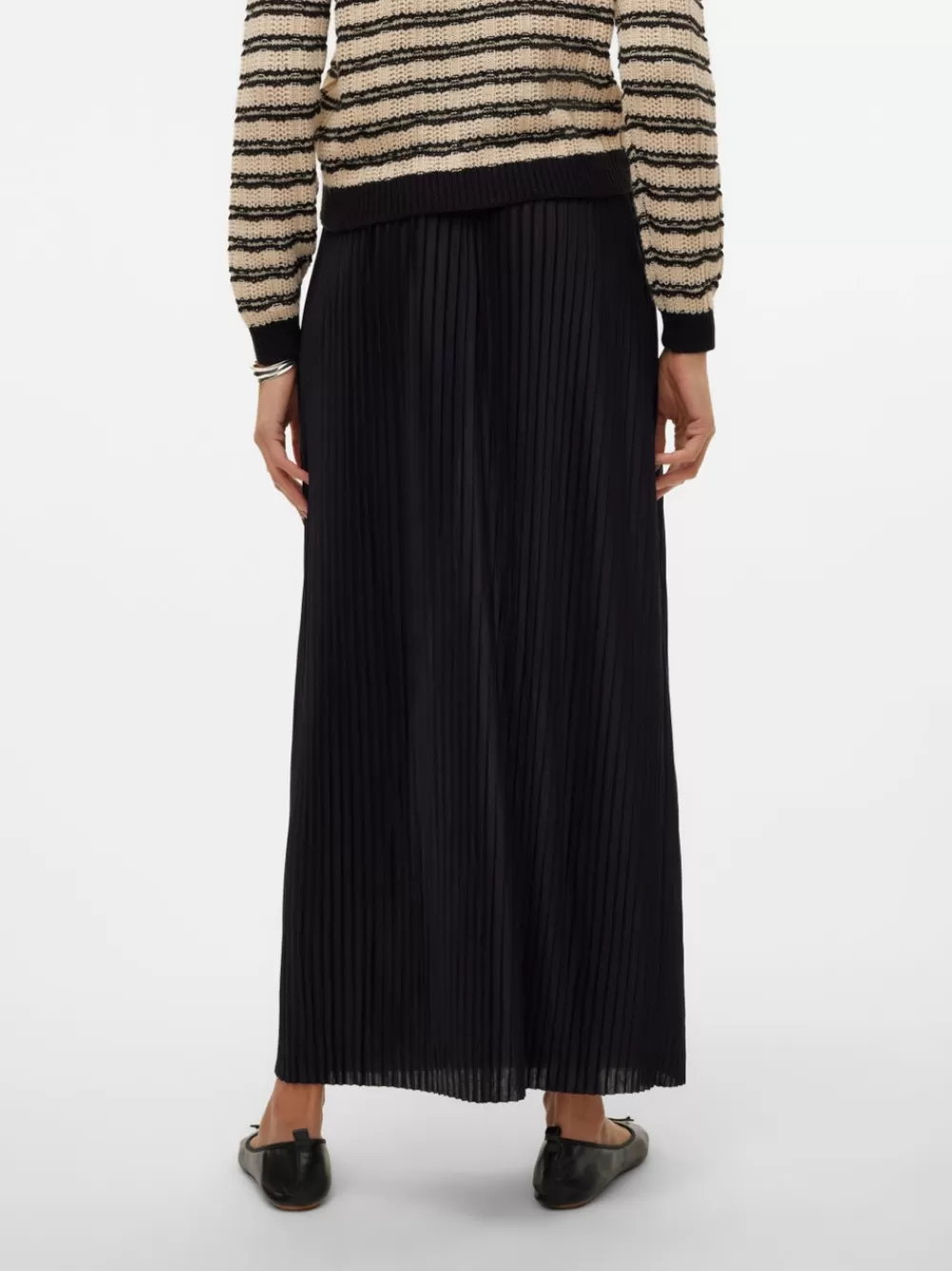VERO MODA VMMILLE Korkea vyötärö Pitkä hame Black New