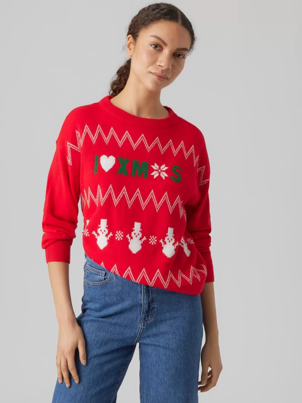 VERO MODA VMMIXEDXMAS Neulepuserot Chinese Red Store
