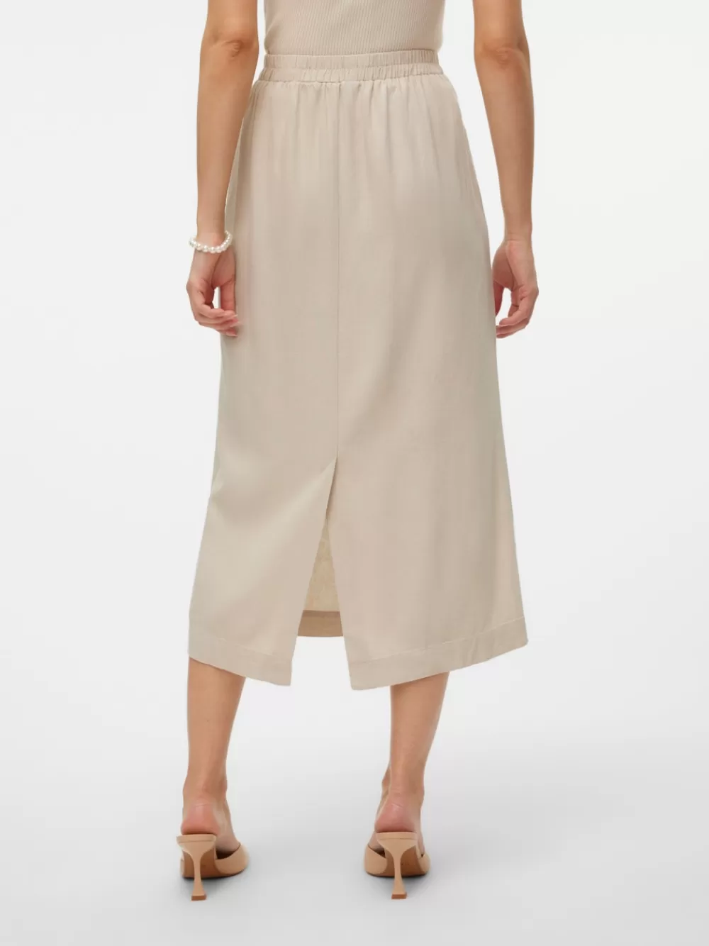 VERO MODA VMMYMILO Korkea vyötärö Pitkä hame Silver Lining Best