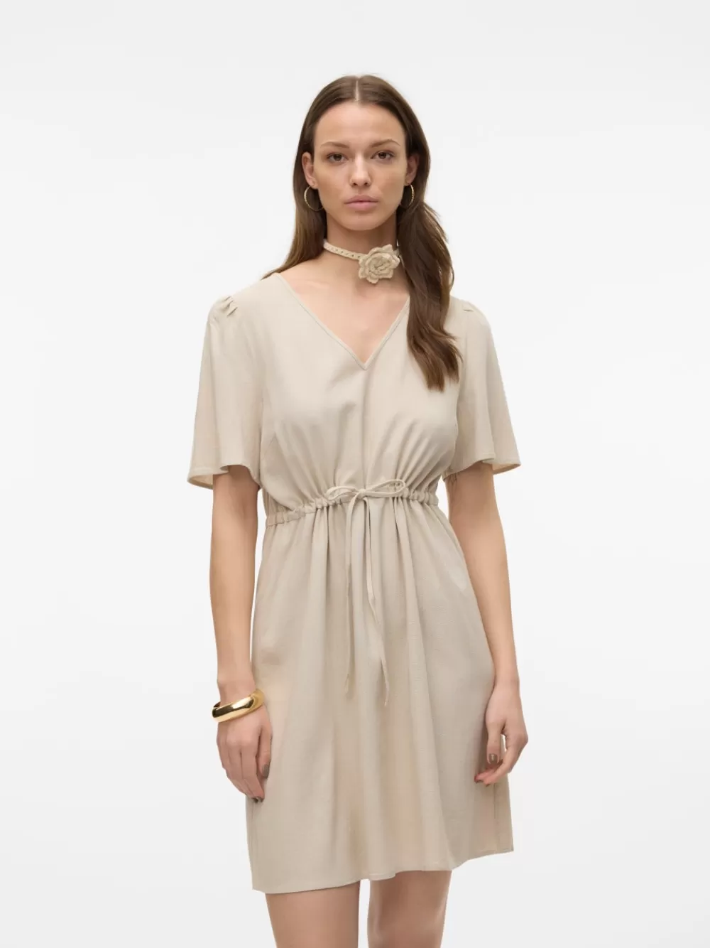 VERO MODA VMMYMILO Lyhyt mekko Silver Lining Hot