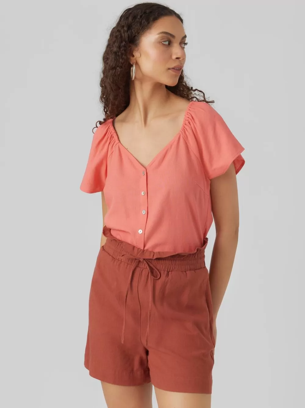 VERO MODA VMMYMILO Paidat Georgia Peach Sale