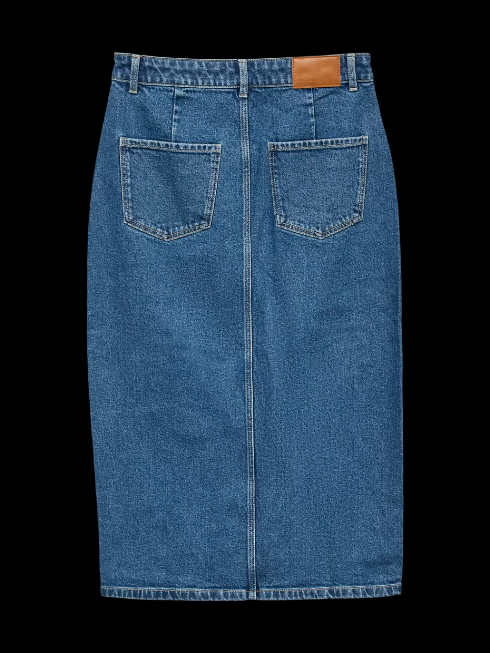 VERO MODA VMNATALIE Korkea vyötärö Midihame Medium Blue Denim Hot