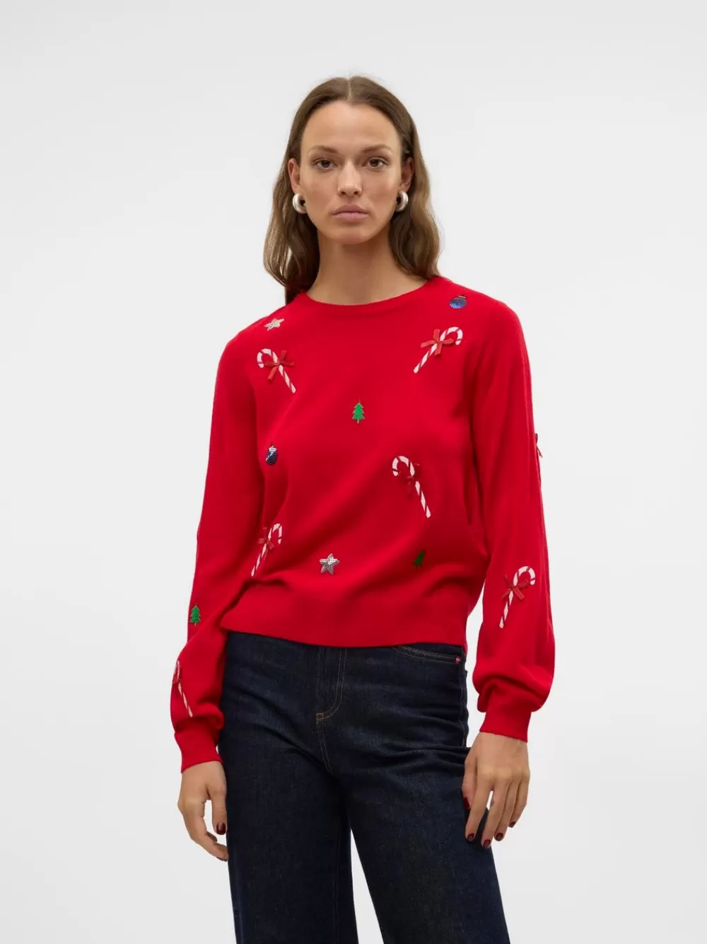 VERO MODA VMNEWJOLLY Neulepuserot Chinese Red Sale
