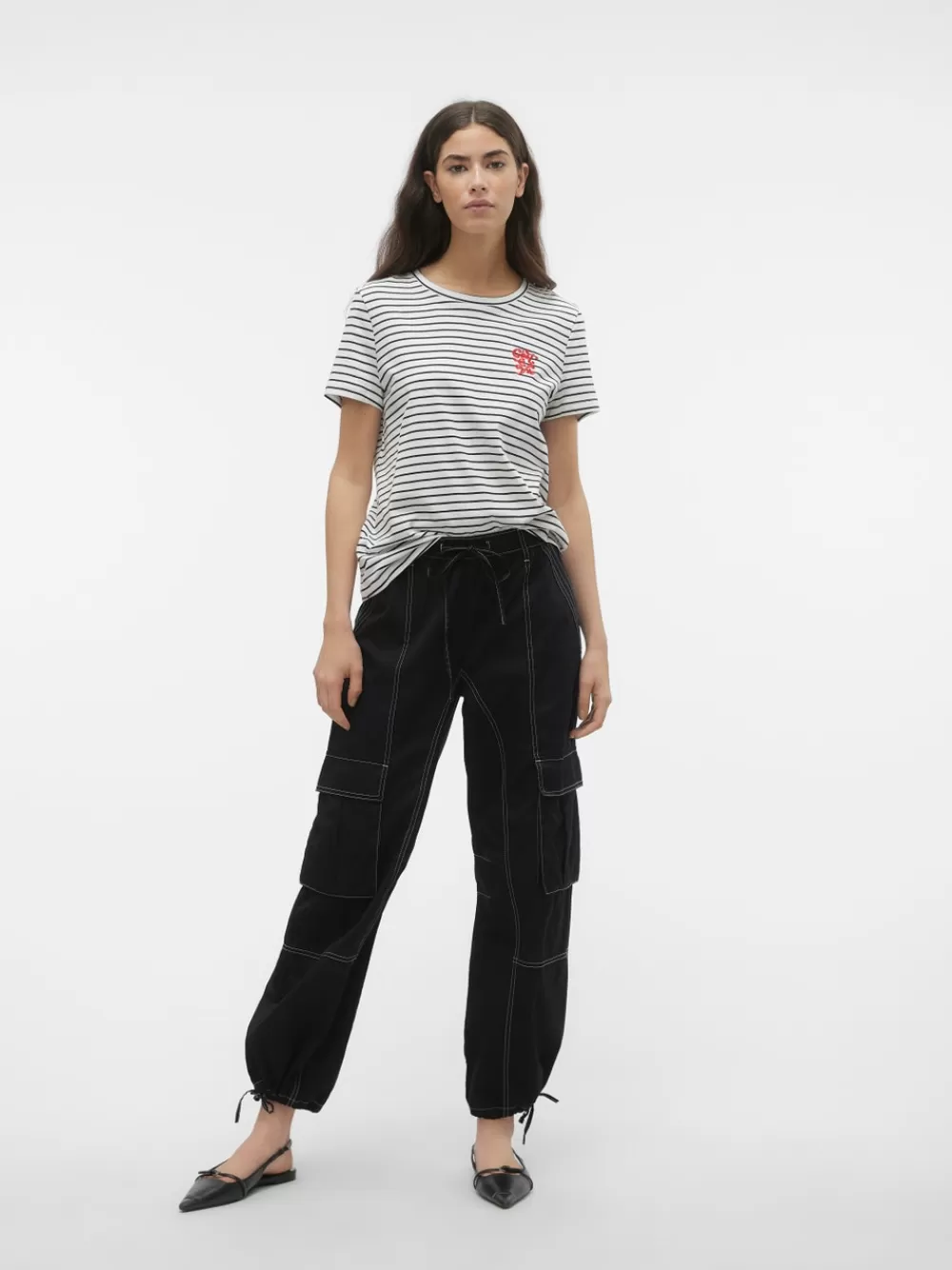 VERO MODA VMOYA T-paidat Snow White Cheap