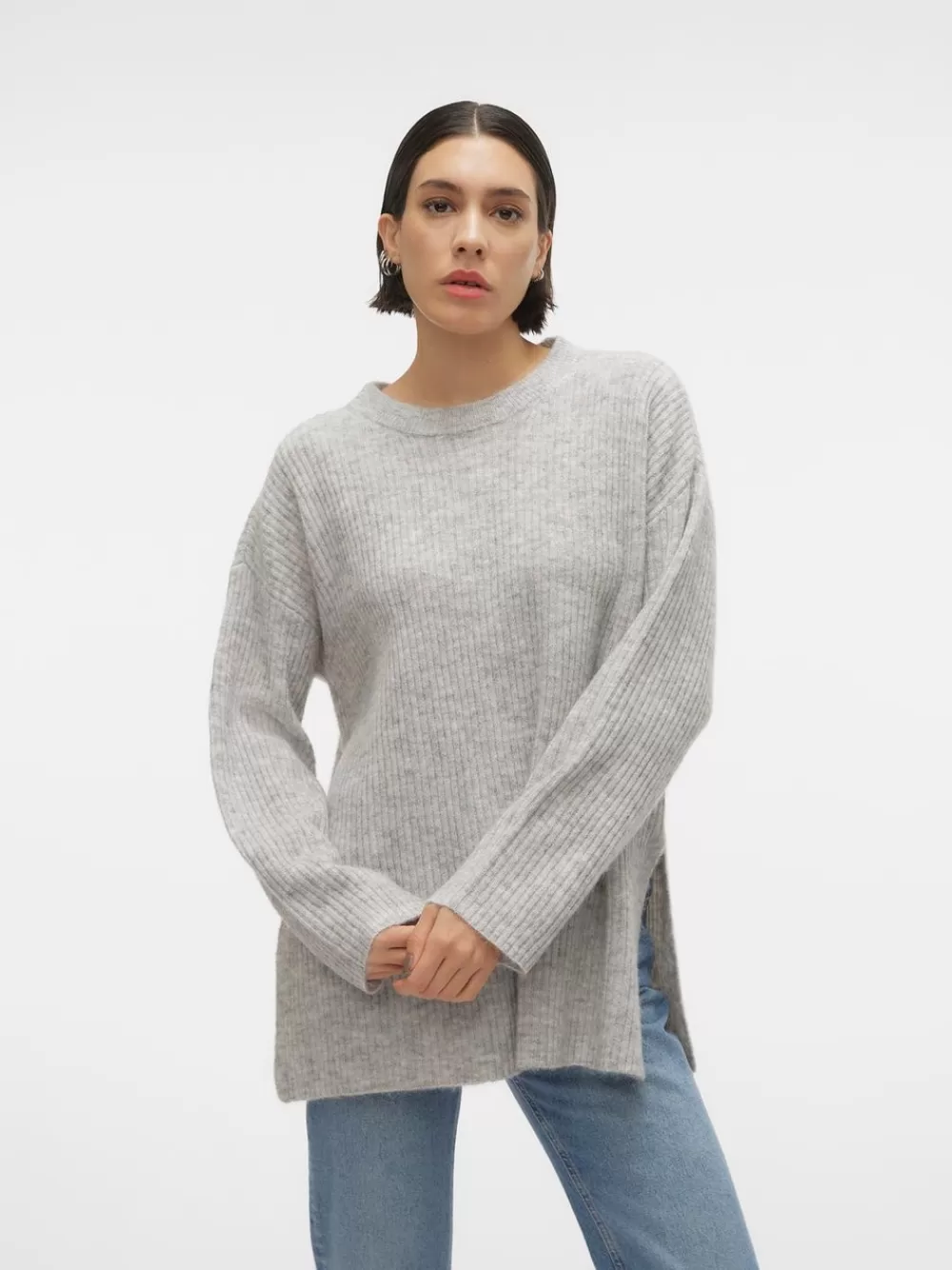 VERO MODA VMPALMA Neulepuserot Light Grey Melange Cheap