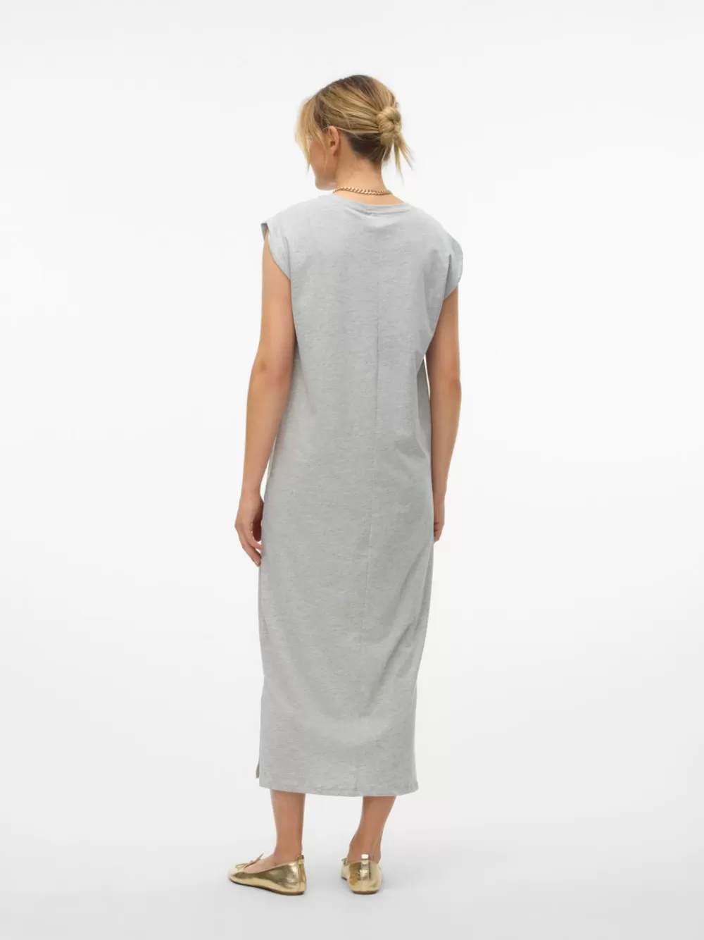 VERO MODA VMPANNA Midimekko Light Grey Melange Outlet