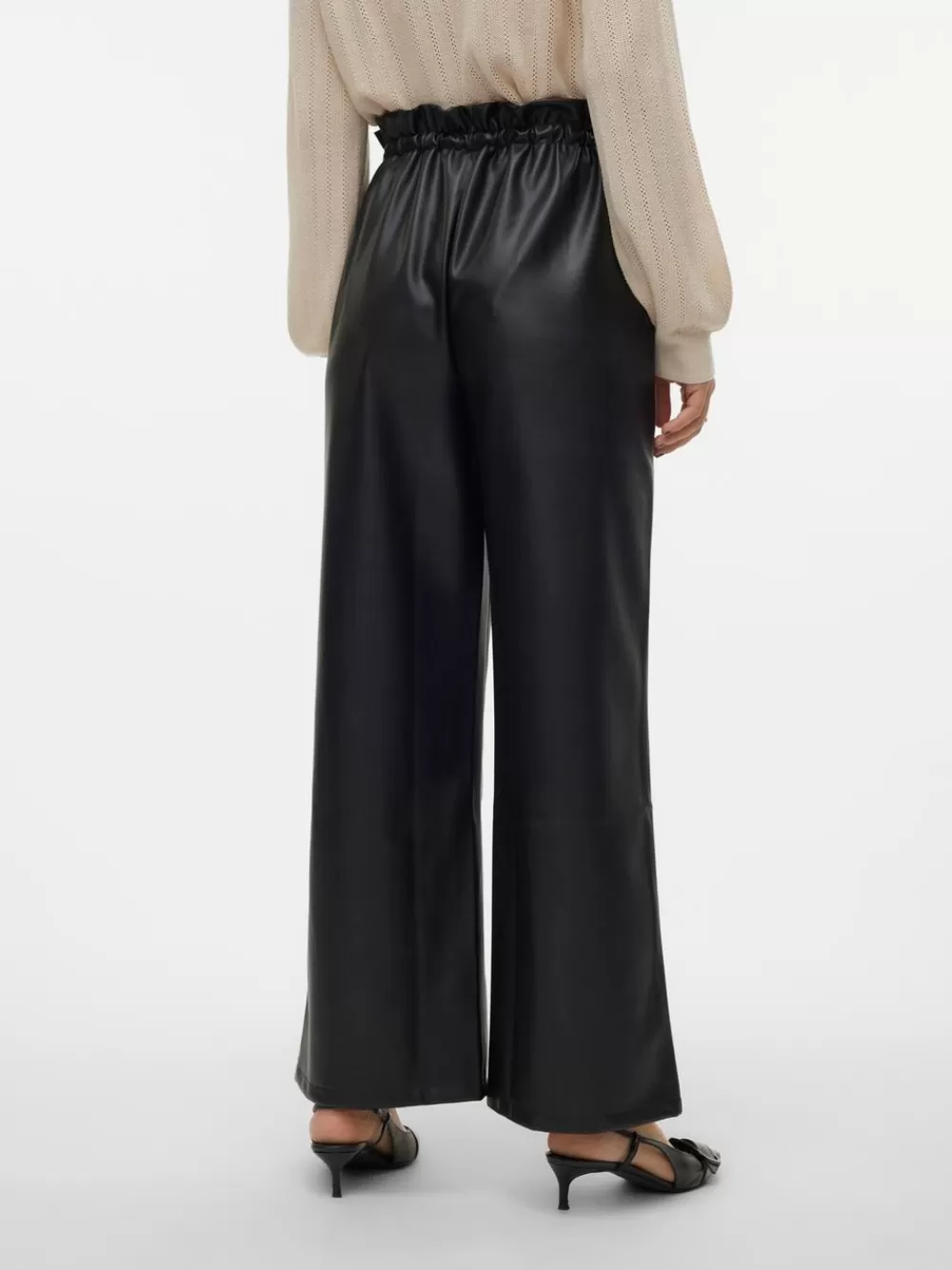 VERO MODA VMPAULINA Korkea vyötärö Housut Black Online