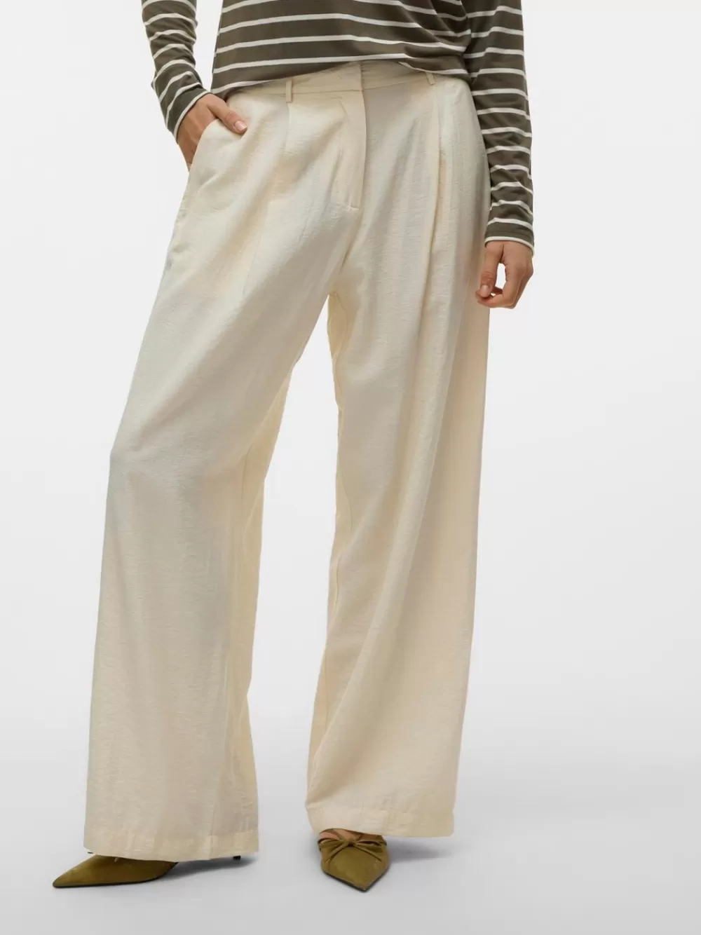 VERO MODA VMPERRY Korkea vyötärö Housut Birch Shop