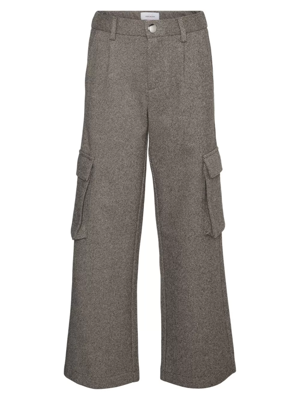 VERO MODA VMPIA Normaali vyötärö Housut Light Grey Melange Clearance