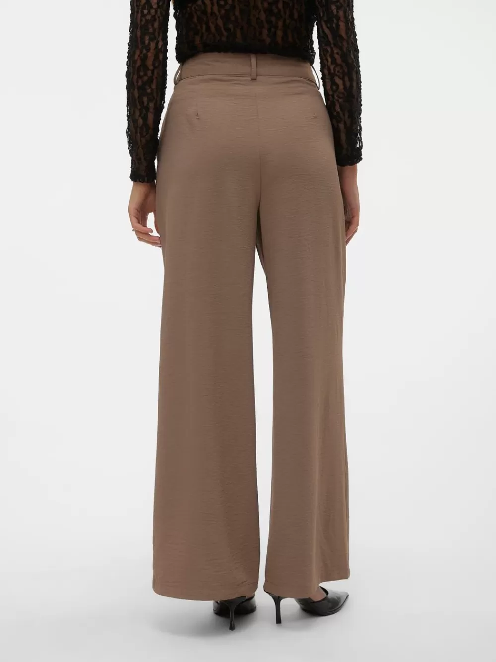 VERO MODA VMPIXI Korkea vyötärö Housut Brown Lentil Discount