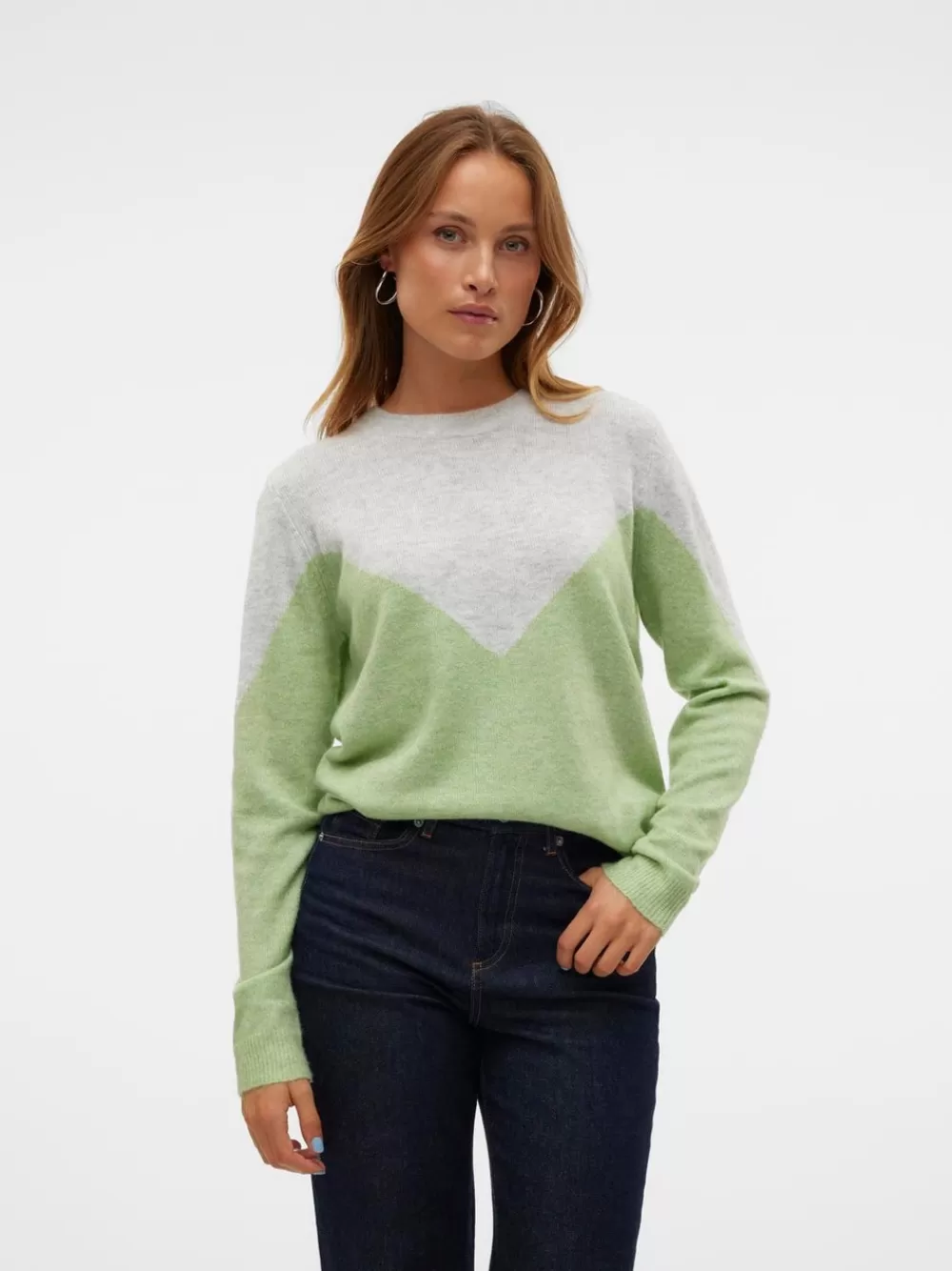 VERO MODA VMPLAZA Neulepuserot Light Grey Melange New