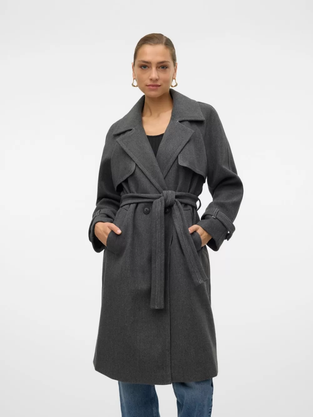 VERO MODA VMPOPMILEY Takit Dark Grey Melange Cheap