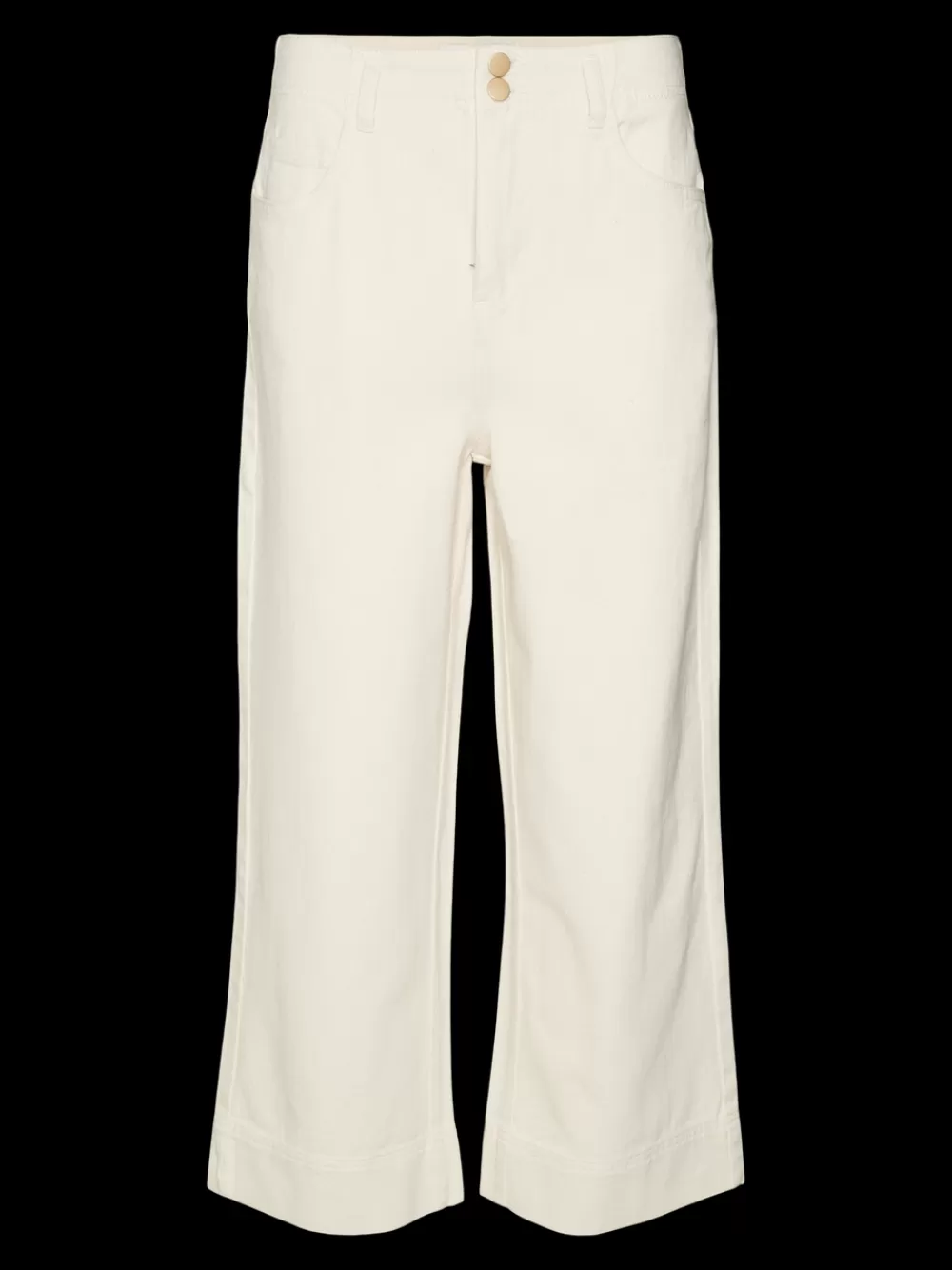 VERO MODA VMREBECCA Erittäin korkea vyötärö Wide fit Culotte-farkut Ecru Online