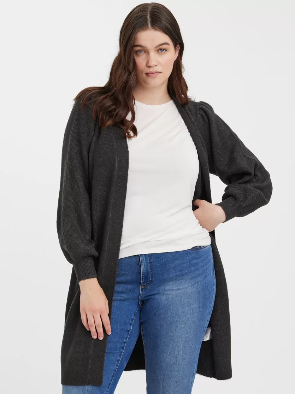 VERO MODA VMRUBELLEFILE Neuletakit Dark Grey Melange Online