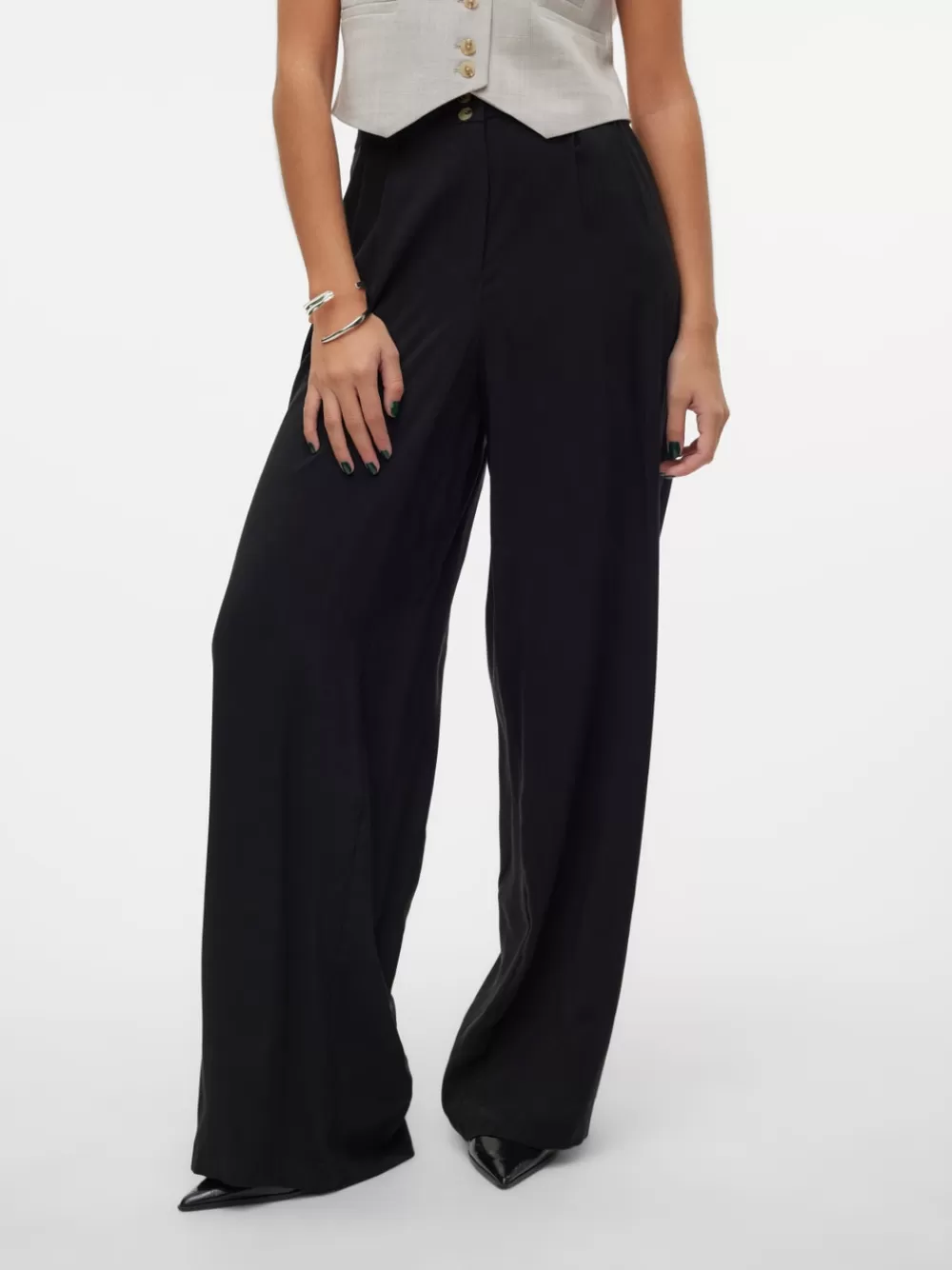 VERO MODA VMSALLY Korkea vyötärö Housut Black Clearance