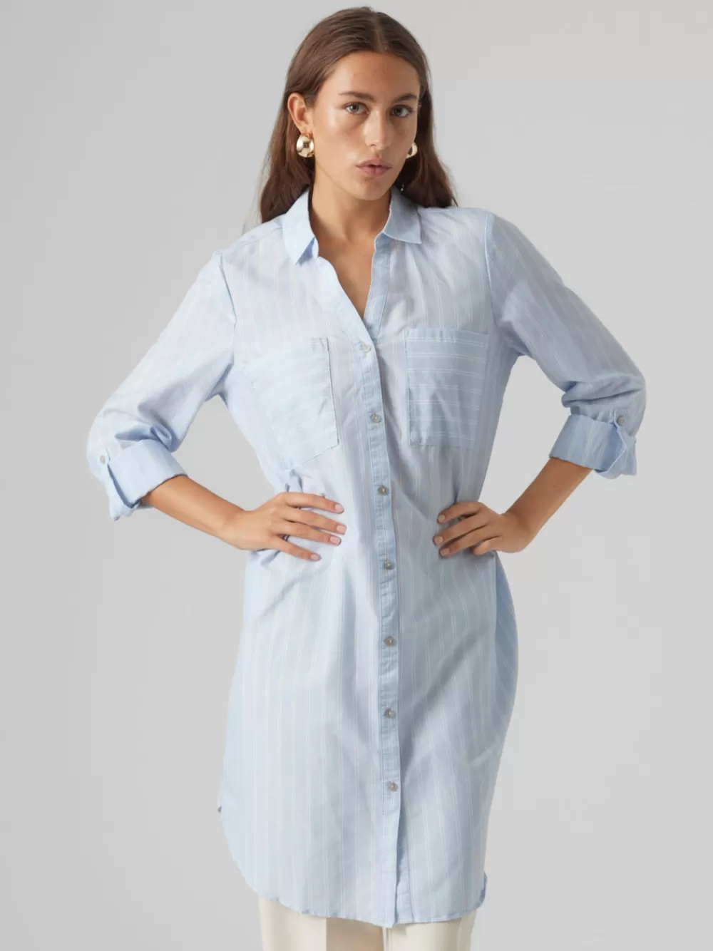 VERO MODA VMSARAH Paidat Chambray Blue Fashion