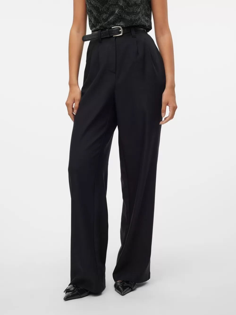VERO MODA VMSELAH Korkea vyötärö Housut Black Online
