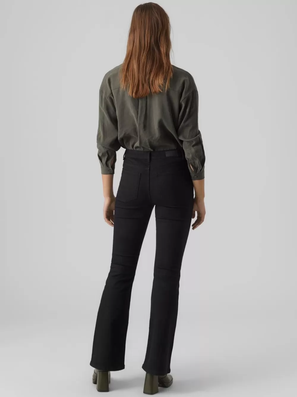 VERO MODA VMSELINA Korkea vyötärö Flared fit Farkut Black Denim Hot