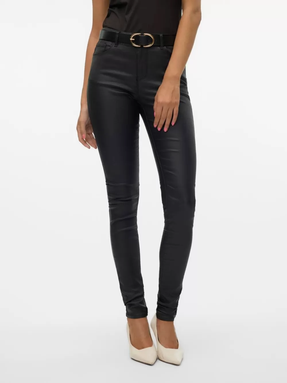 VERO MODA VMSEVEN Normaali vyötärö Housut Black Discount
