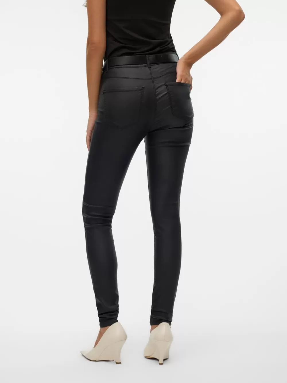 VERO MODA VMSEVEN Normaali vyötärö Housut Black Discount