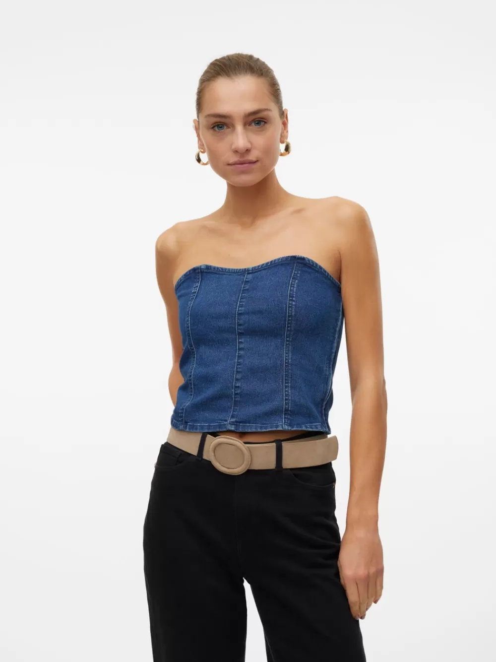 VERO MODA VMSHERIDAN Topit Dark Blue Denim Discount