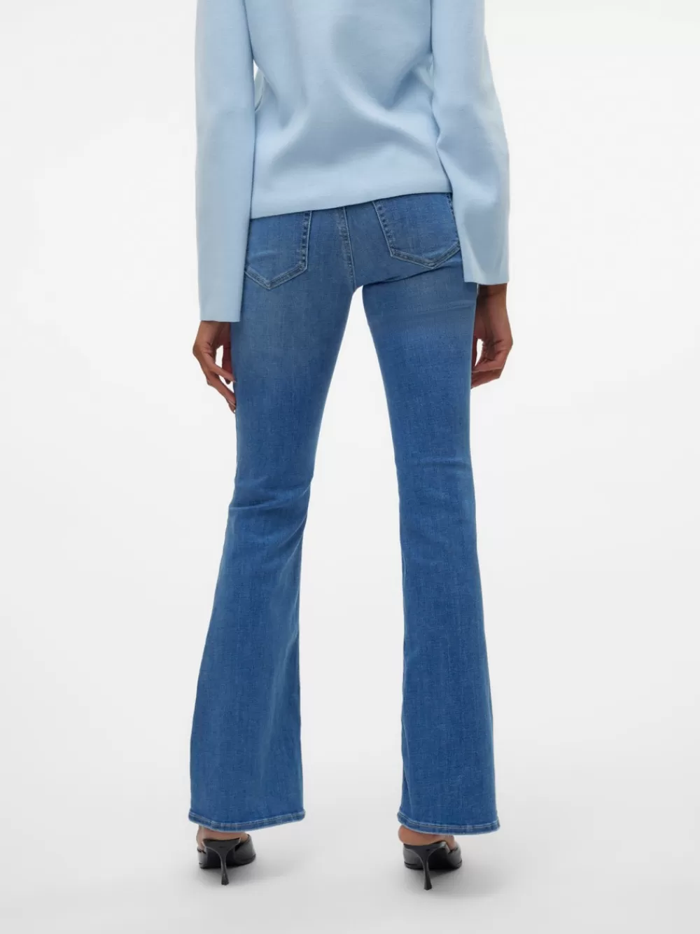 VERO MODA VMSIGI Matala vyötärö Flared fit Farkut Medium Blue Denim Shop