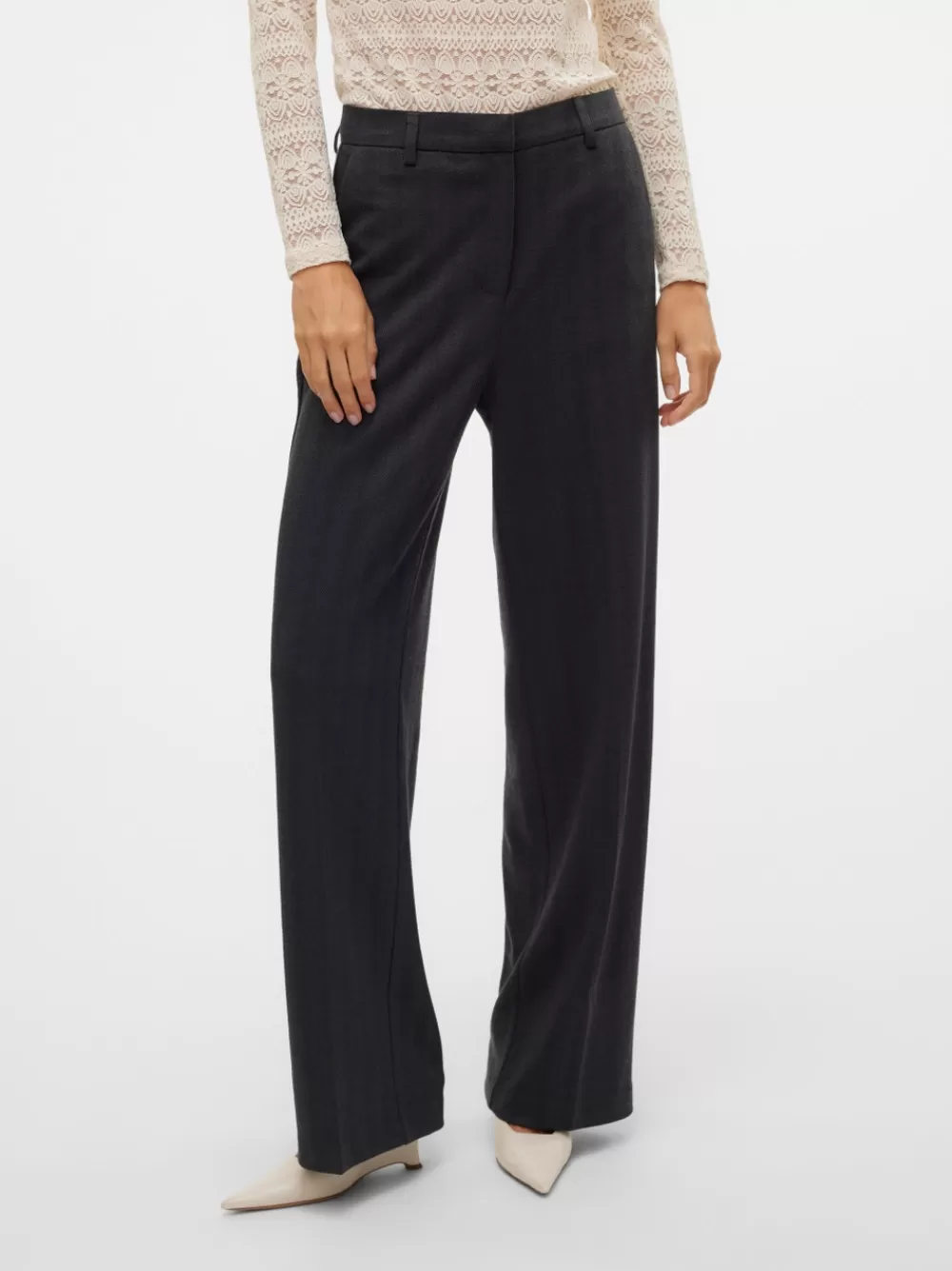 VERO MODA VMSILVA Normaali vyötärö Housut Black Discount