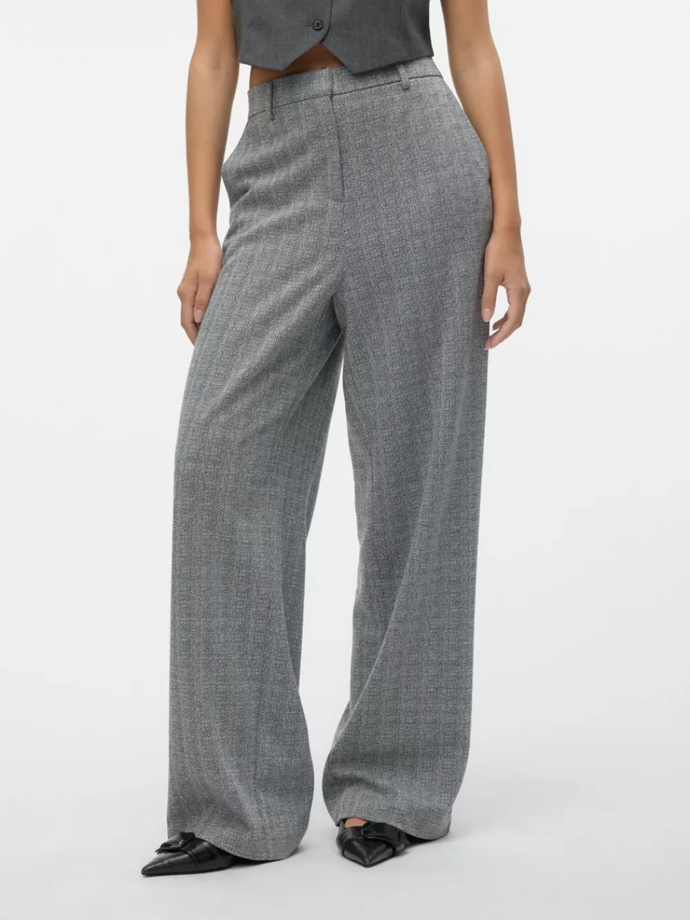 VERO MODA VMSILVA Normaali vyötärö Housut Black Flash Sale