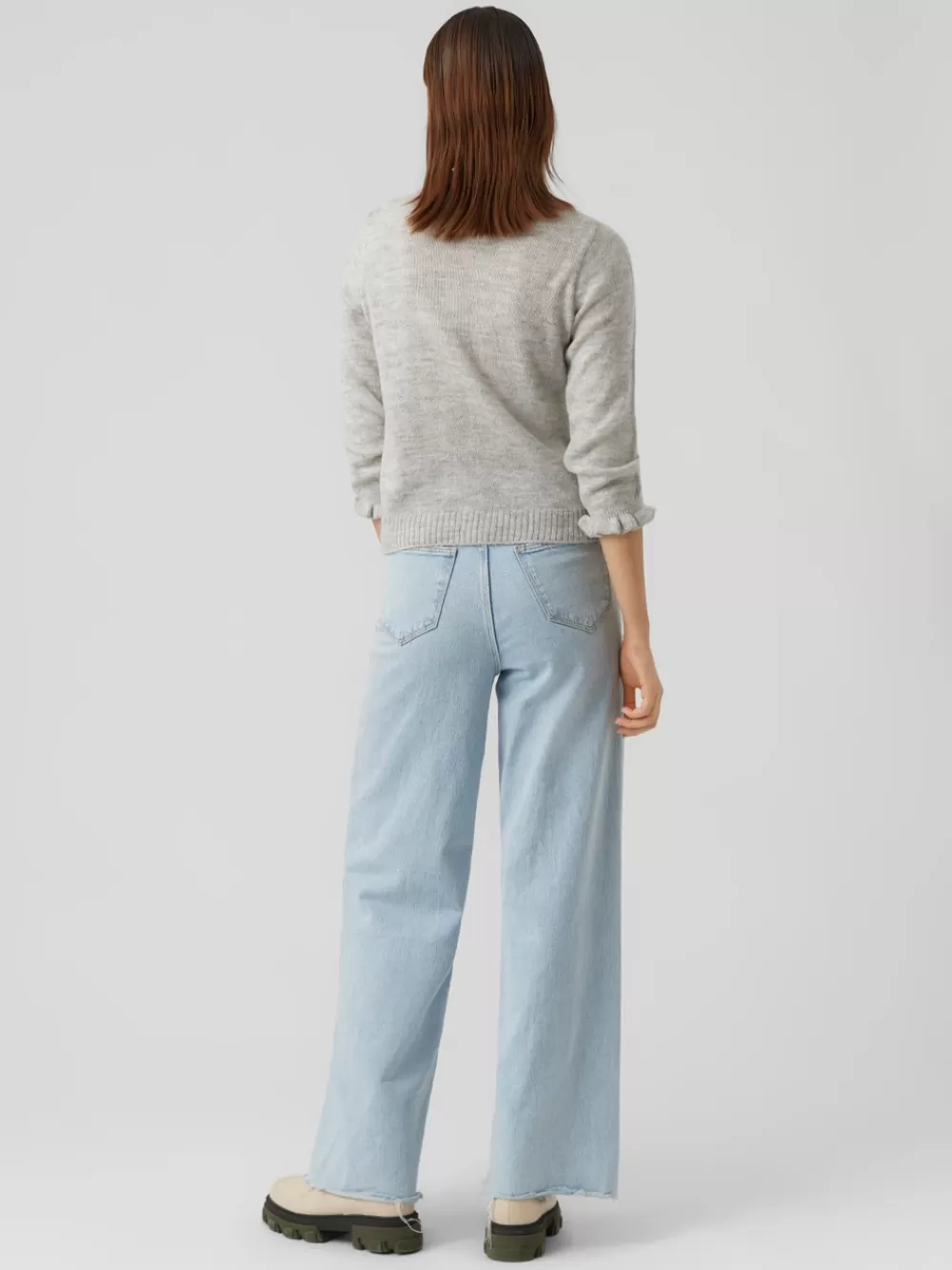 VERO MODA VMSOFIA Neulepuserot Light Grey Melange Best
