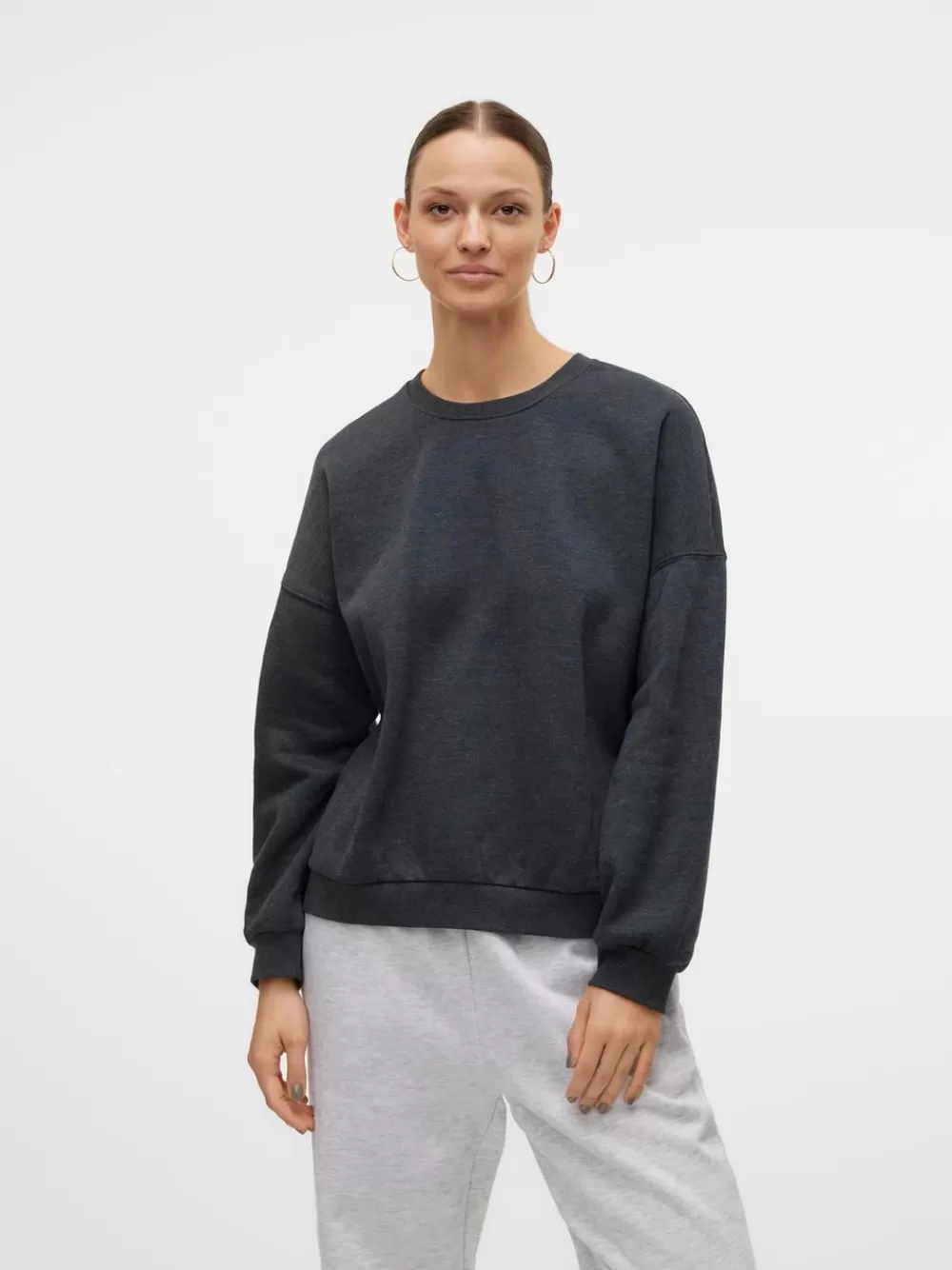 VERO MODA VMSONJA Svetarit Dark Grey Melange Discount