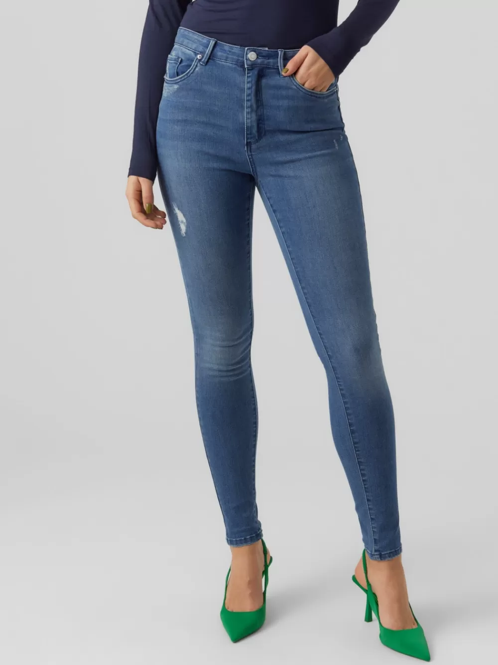 VERO MODA VMSOPHIA Erittäin korkea vyötärö Skinny fit Farkut Medium Blue Denim Discount