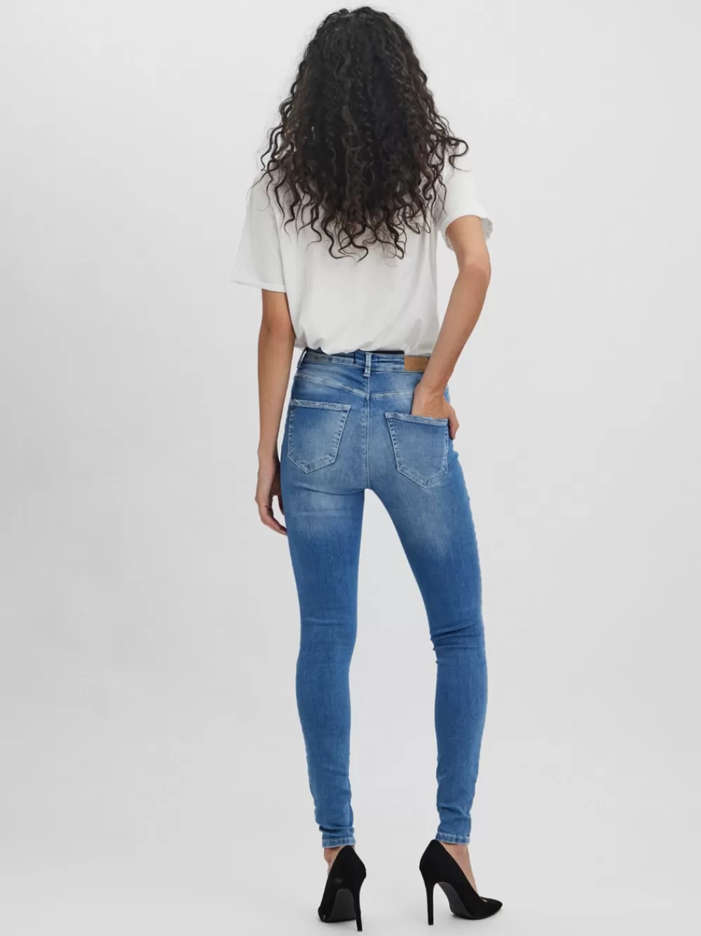 VERO MODA VMSOPHIA Korkea vyötärö Farkut Medium Blue Denim Cheap