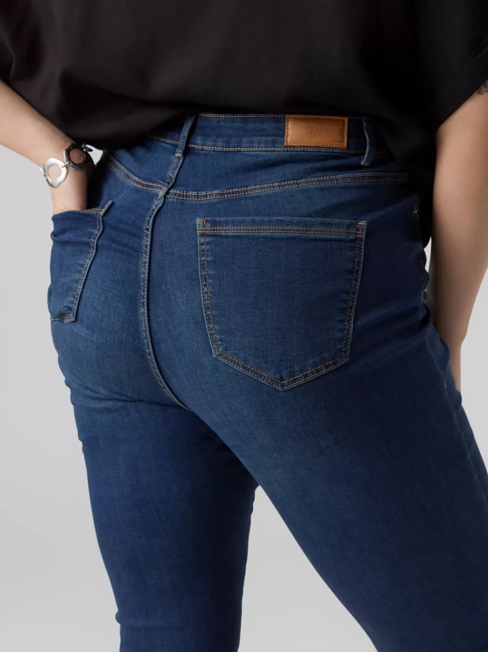 VERO MODA VMSOPHIA Korkea vyötärö Skinny fit Farkut Dark Blue Denim Hot
