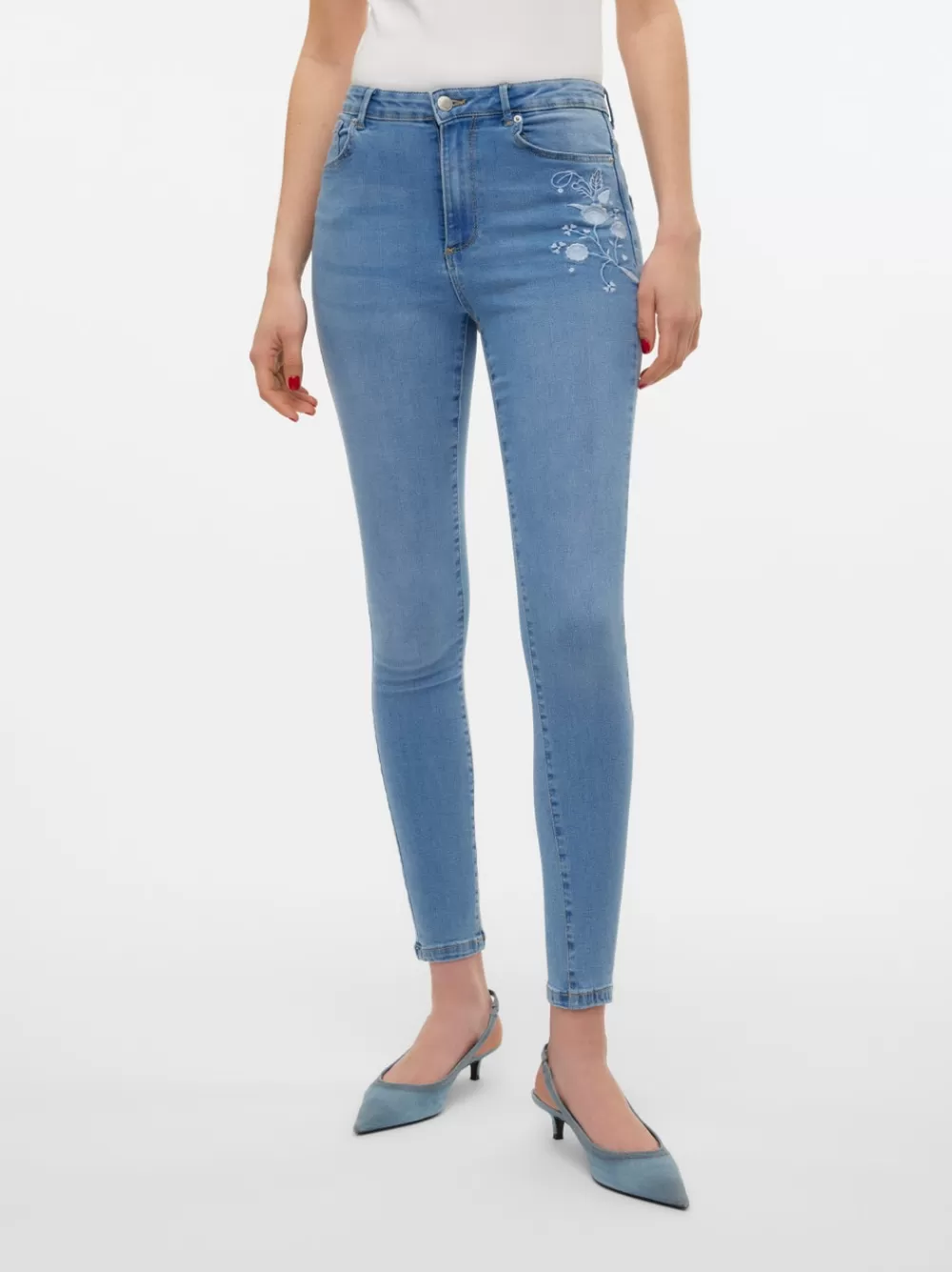 VERO MODA VMSOPHIA Korkea vyötärö Skinny fit Farkut Medium Blue Denim Cheap