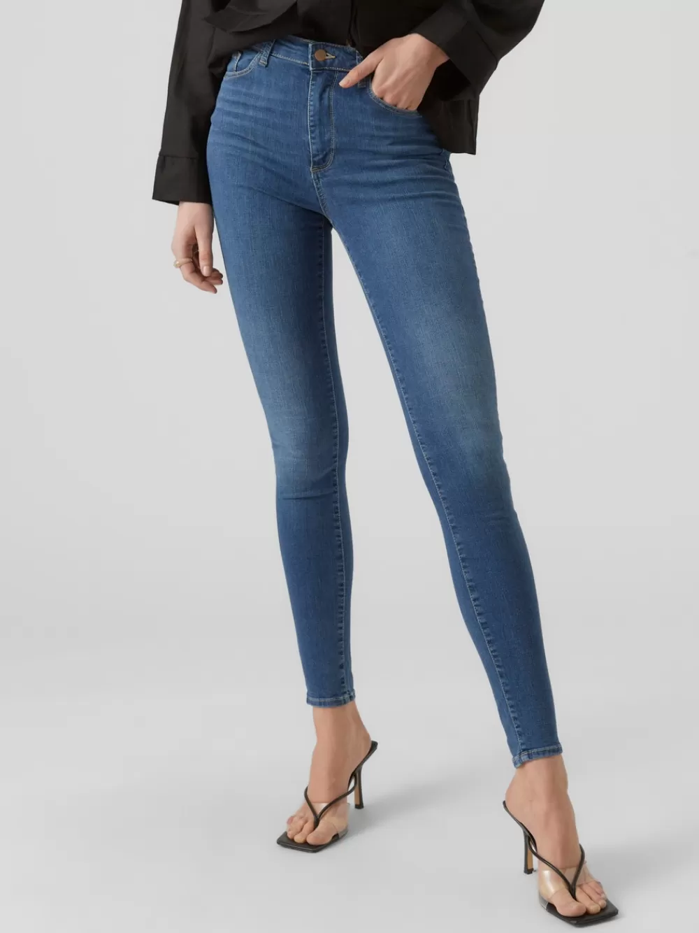 VERO MODA VMSOPHIA Korkea vyötärö Skinny fit Farkut Medium Blue Denim Shop