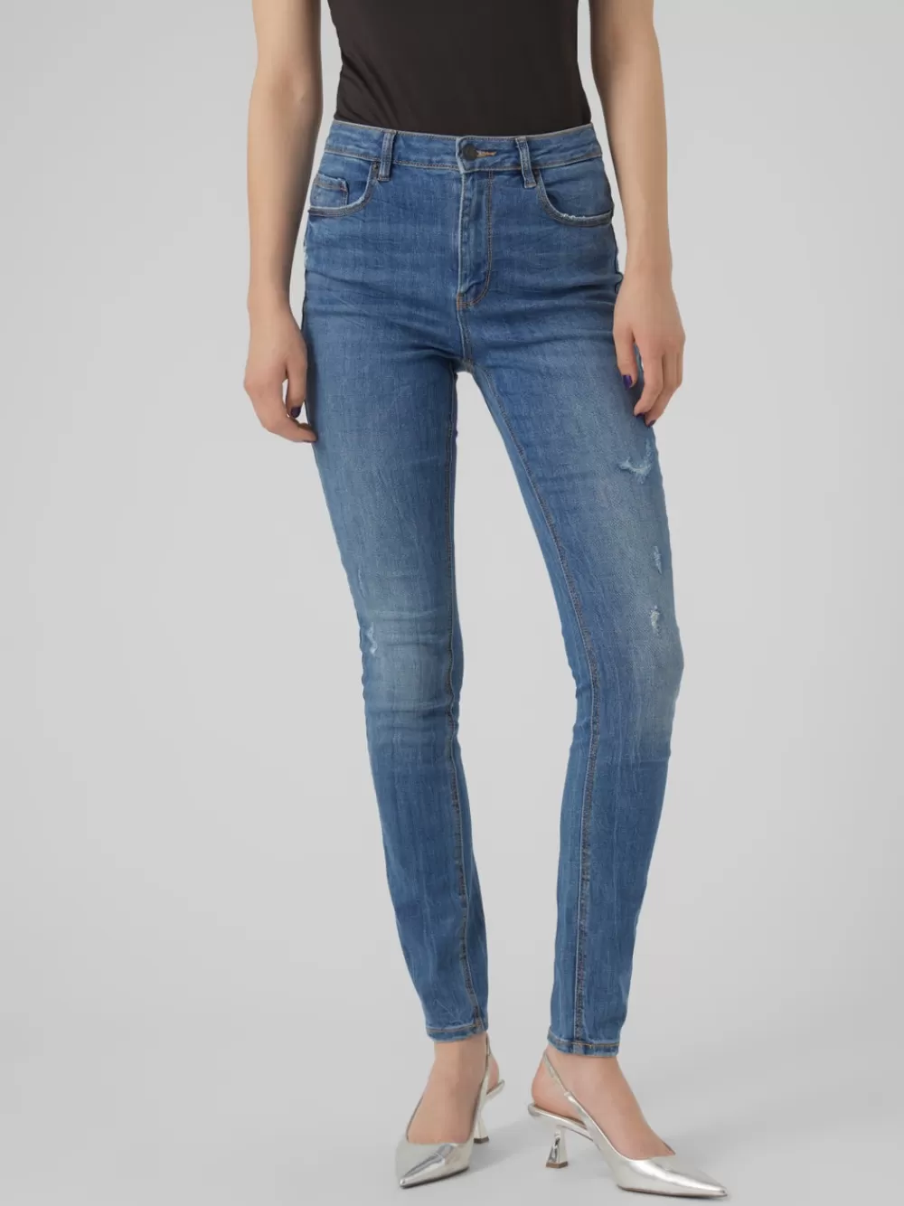 VERO MODA VMSOPHIA Korkea vyötärö Skinny fit Farkut Medium Blue Denim Shop