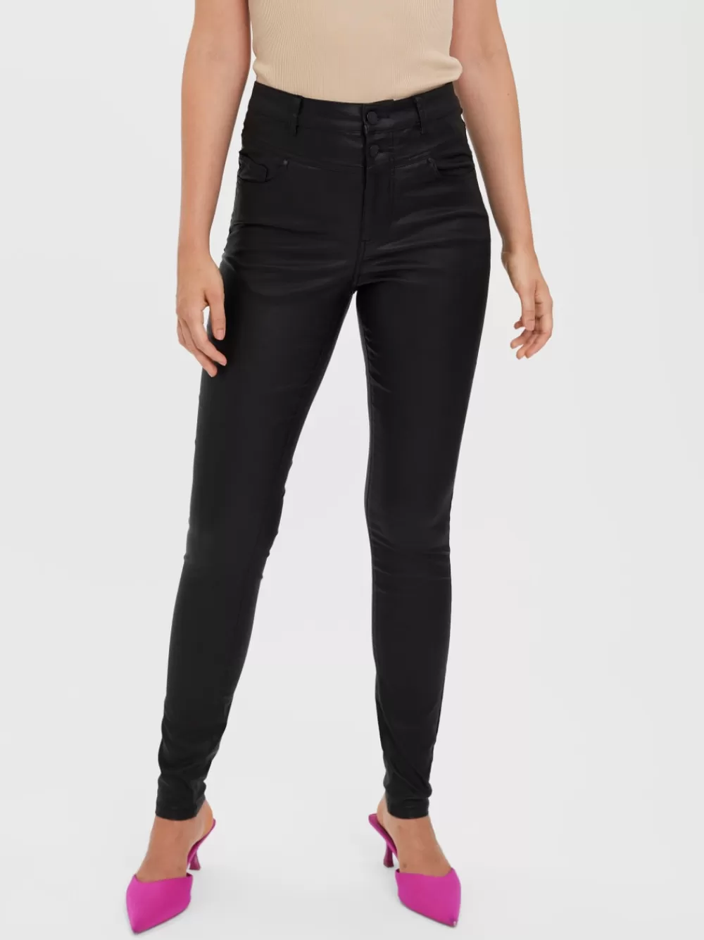 VERO MODA VMSOPHIA Korkea vyötärö Skinny fit Farkut Black Best