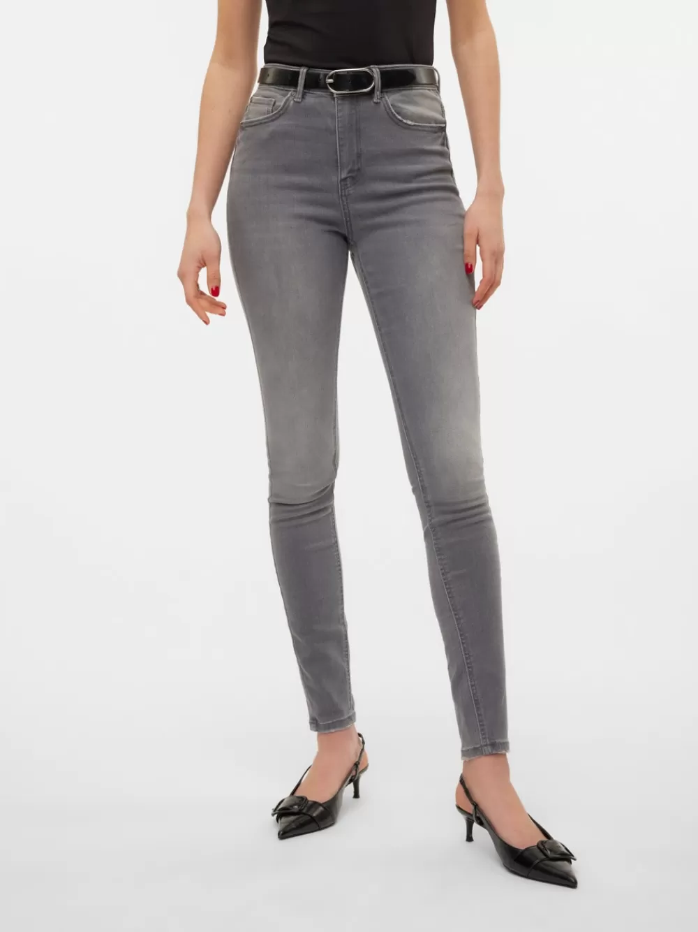 VERO MODA VMSOPHIA Korkea vyötärö Skinny fit Farkut Light Grey Denim Best Sale
