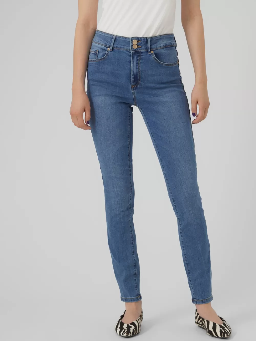 VERO MODA VMSOPHIA Korkea vyötärö Skinny fit Farkut Medium Blue Denim Outlet