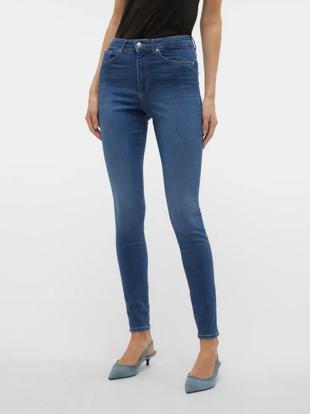 VERO MODA VMSOPHIA Korkea vyötärö Skinny fit Farkut Medium Blue Denim Discount