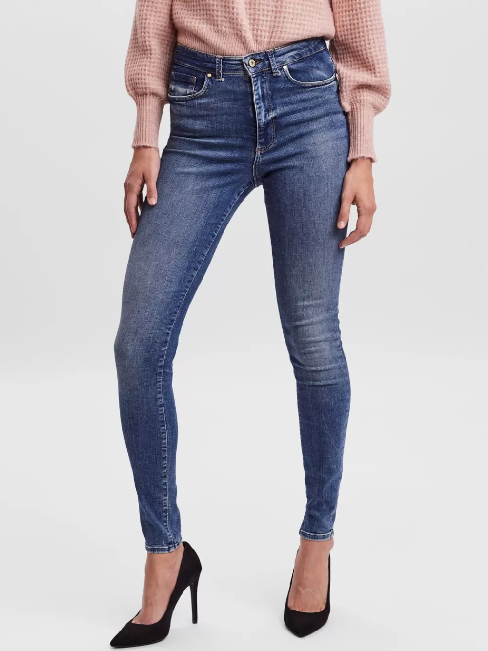 VERO MODA VMSOPHIA Korkea vyötärö Skinny fit Farkut Medium Blue Denim Online