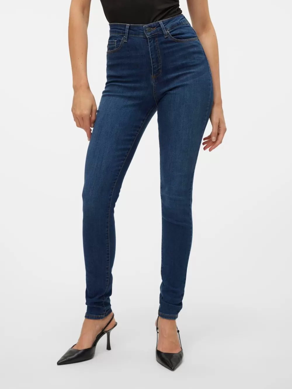 VERO MODA VMSOPHIA Korkea vyötärö Skinny fit Farkut Medium Blue Denim Hot