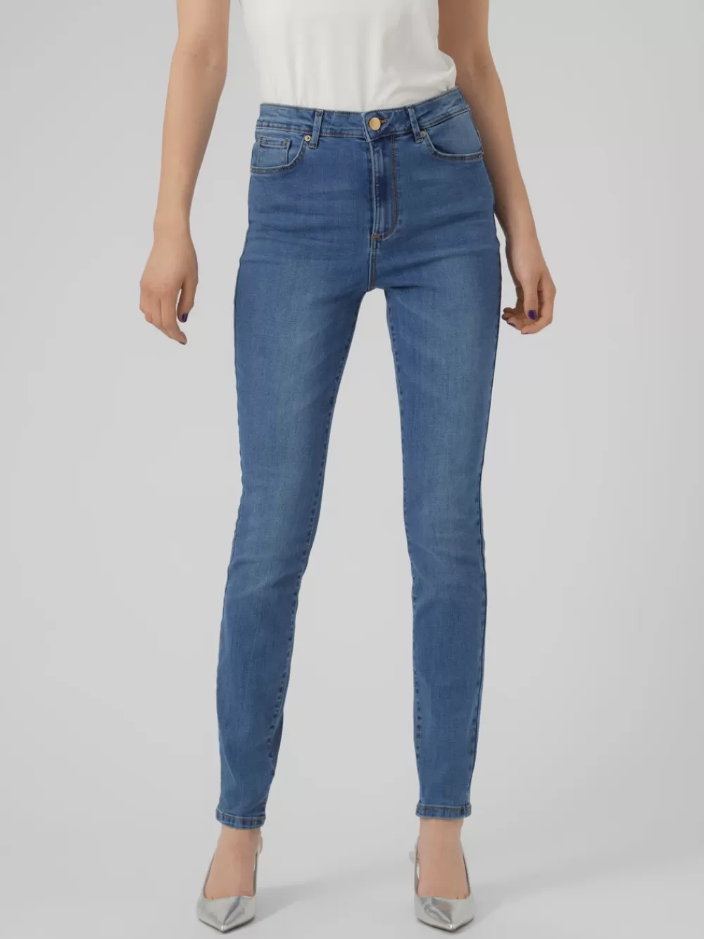 VERO MODA VMSOPHIA Korkea vyötärö Skinny fit Farkut Medium Blue Denim Shop