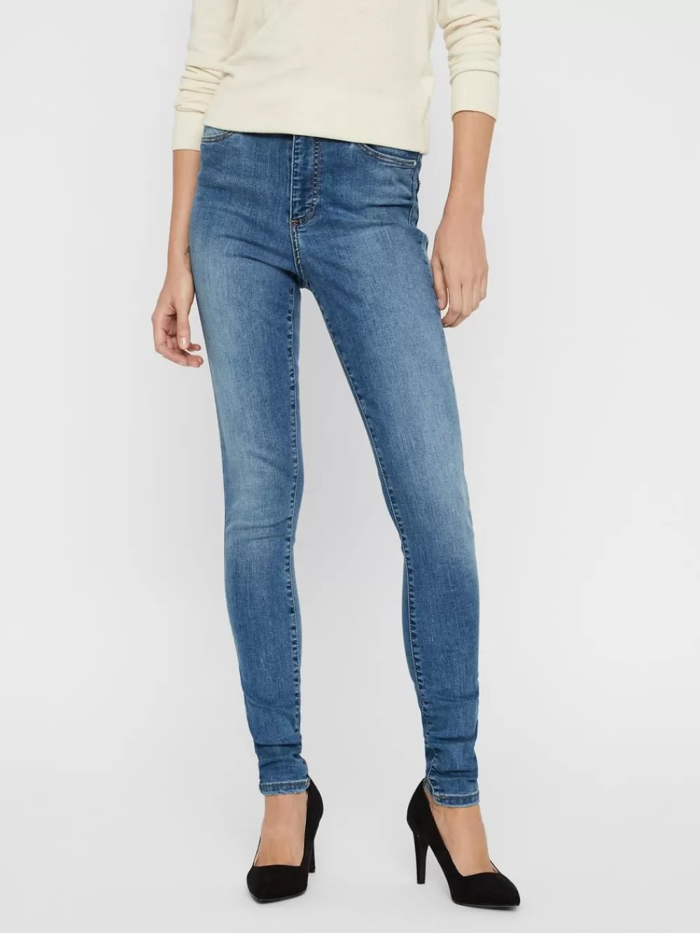 VERO MODA VMSOPHIA Korkea vyötärö Skinny fit Farkut Light Blue Denim Discount