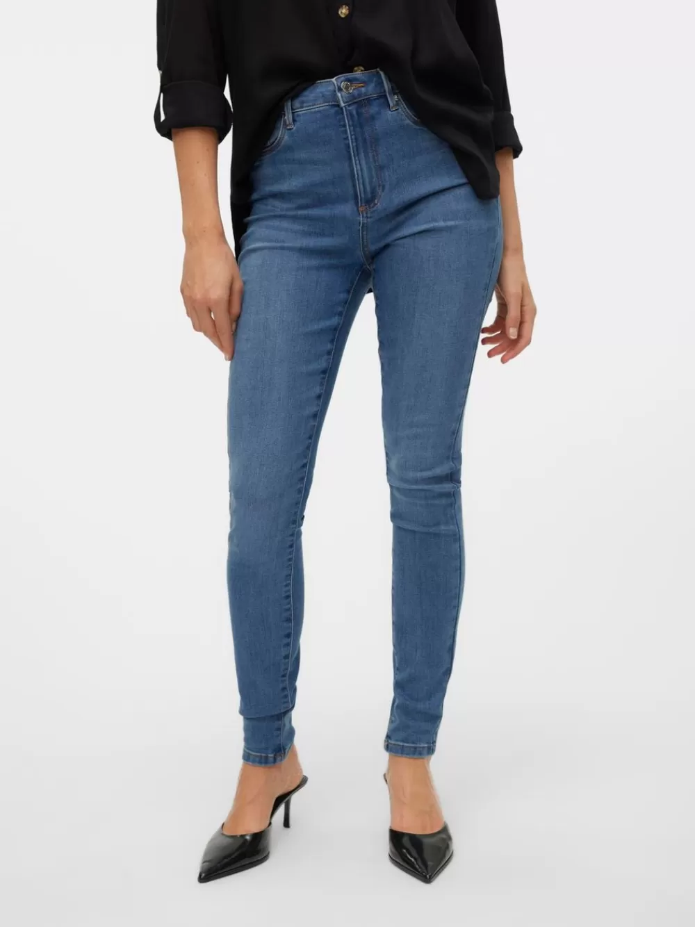 VERO MODA VMSOPHIA Korkea vyötärö Skinny fit Farkut Medium Blue Denim Fashion